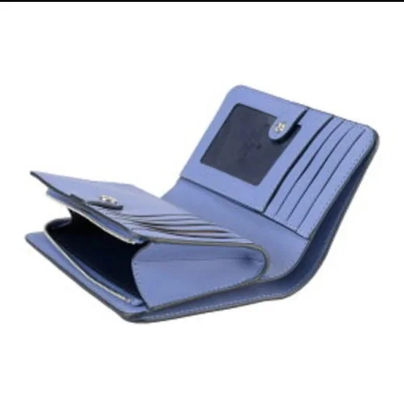 KATE SPADE Lena Colorblock Medium Compact Bifold Wallet Parisian Navy Multi KI83 - Picture 5 of 9